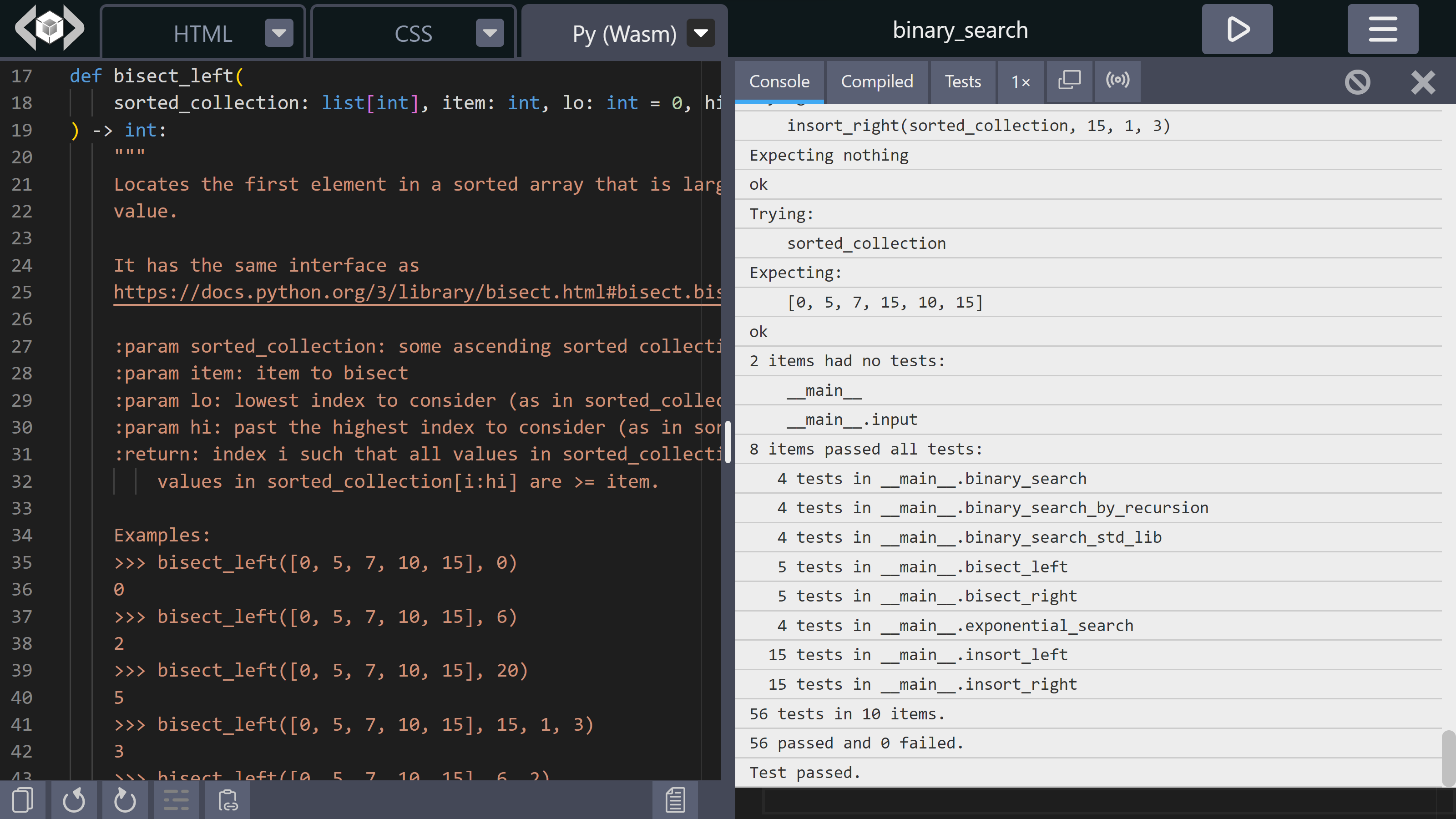 Python doctests